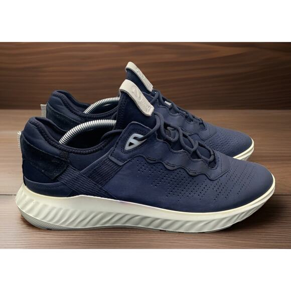 ECCO ST 1 Lite Dark Navy Leather Comfort Shoes Mens Size 9.5 Fast Shipping main image 4